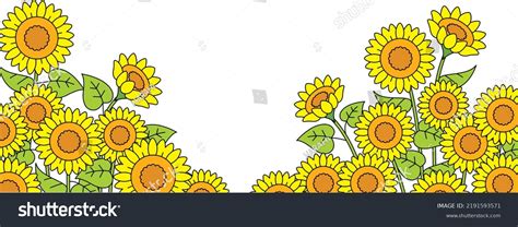 Sunflower Sky Illustration Material Stock Vector (Royalty Free ...