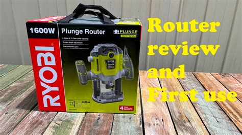 Ryobi 1600W Plunge Router First Use - YouTube