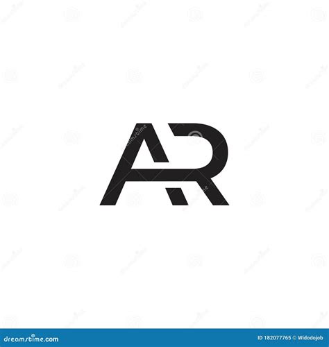 A R Lettermark Logo Design Vector Stock Vector - Illustration of monogram, digital: 182077765