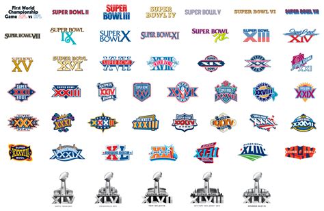 Every Super Bowl logo from 1967-present. As if color ceased to exist after 2010... | Superbowl ...