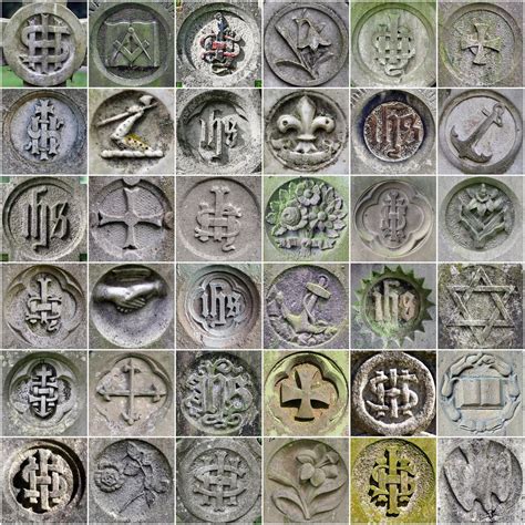 Cemetery Symbols | Created with fd's Flickr Toys 1. IHS, 2. … | Flickr