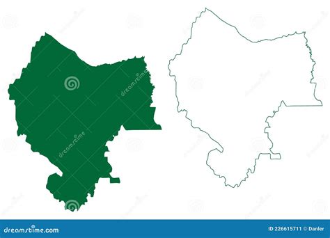 Balrampur District Uttar Pradesh State, Republic of India Map Vector Illustration, Scribble ...