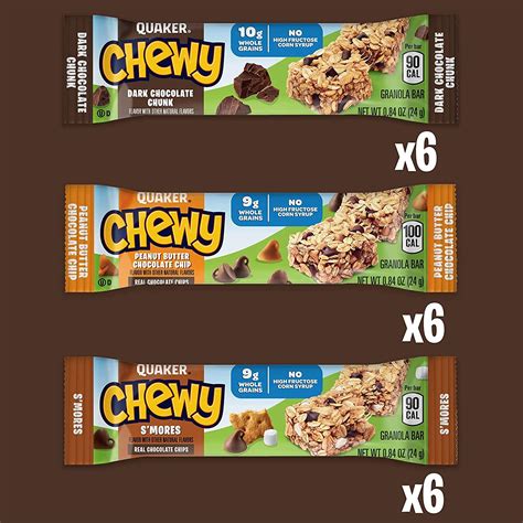 Quaker Chewy Granola Bars Variety Pack - 18 Count | Delicious Snack Bars