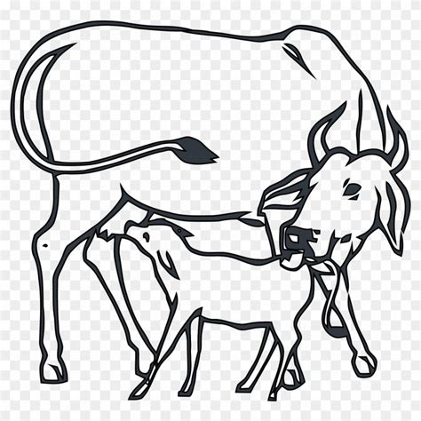 Cow Clipart India - Congress Symbol Cow And Calf - Free Transparent PNG ...