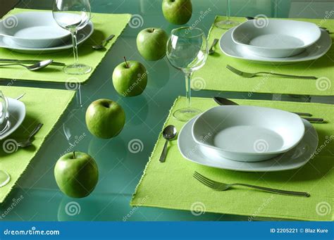 Trendy Dining Table Setting Stock Image - Image of arrangement, home: 2205221