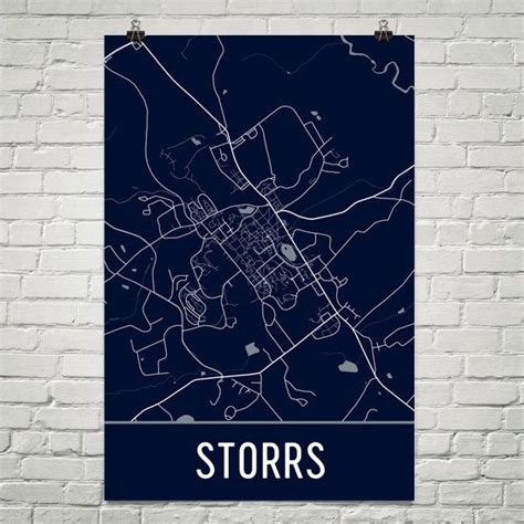 Storrs Map Storrs Art Storrs Print Storrs CT Poster Storrs - Etsy | City map art, Map art, Storrs