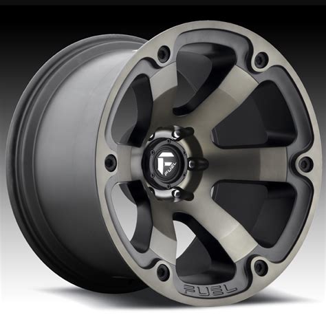 Fuel Beast D564 Matte Black Machined w/ Dark Tint Custom Truck Wheels ...