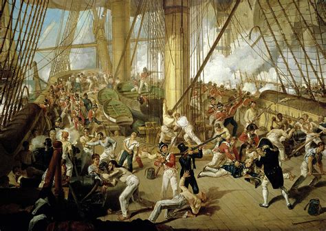 The Fall of Nelson, Battle of Trafalgar Painting by Denis Dighton - Pixels