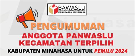 Berikut Nama – nama Panwaslu Kecamatan Terpilih di Kabupaten Minahasa ...