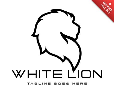 White Lion Logo Design Template | Free Design Template