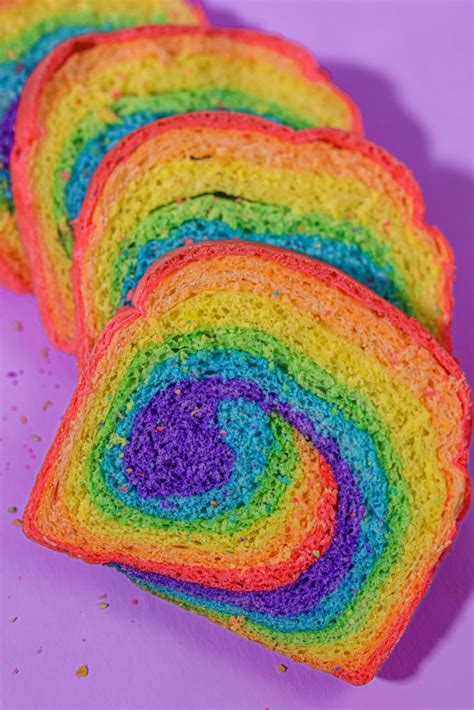 Easy Rainbow Bread Recipe - Sandwich Loaf - kiyafries | Recipe | Rainbow bread, Sandwich loaf ...