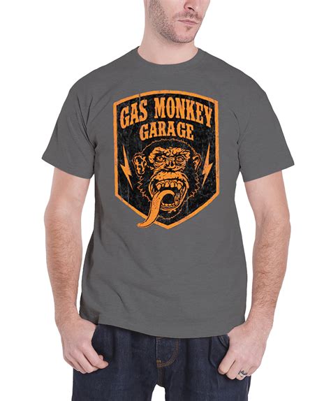 Gas Monkey Garage T Shirt Mens GMG Logo Kustom Builds new Official Black | eBay