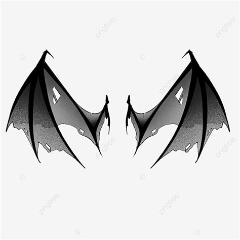 Devil Wings PNG Picture, Semi Transparent Black Devil Devil Wings ...