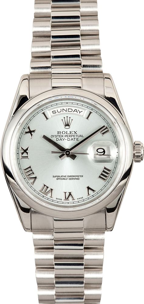 Platinum Rolex Day Date 118206 36mm - Bob's Watches