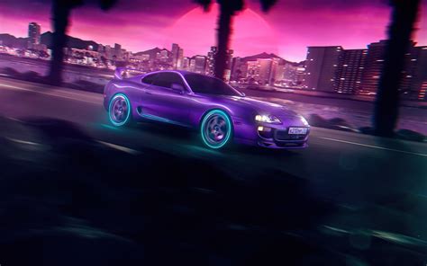 2880x1800 NeonNight Toyota Supra 5k Macbook Pro Retina ,HD 4k ...