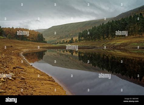 UK,Derbyshire,Peak District,Howden Reservoir Reflections Stock Photo ...