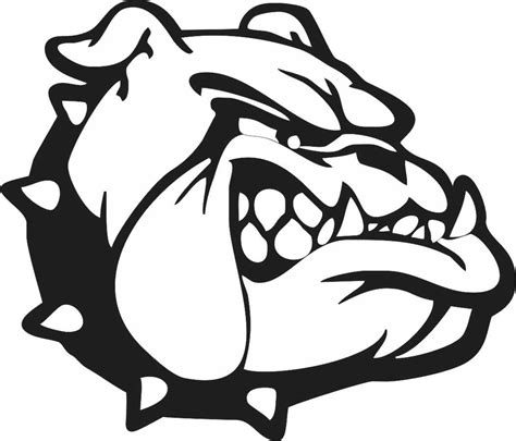 StickerTalk Black and White Bulldog Mascot Vinyl Sticker, 3.5 inches x ...