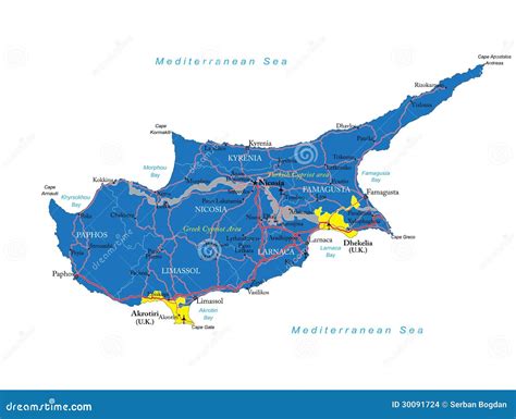 Cyprus Map. Cartoon Vector | CartoonDealer.com #204282643