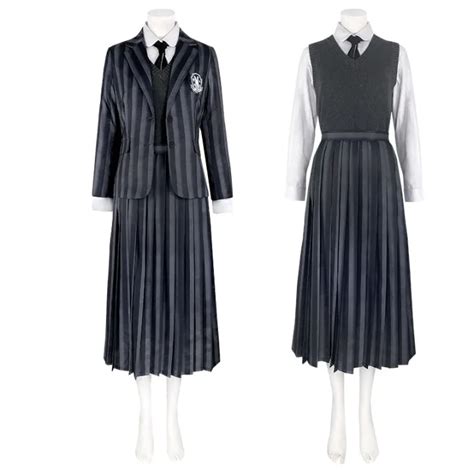 2022 Series Wednesday Addams Cosplay Costumes Schoolgirl Nevermore ...