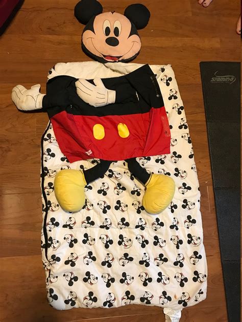 Vintage Mickey Mouse SLEEPING Bag Stuffed Animal Disney Snug-ums RARE ...