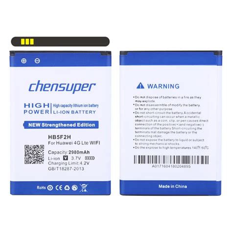 100% Original chensuper 2980mAh HB5F2H Battery for Huawei 4G Battery ...