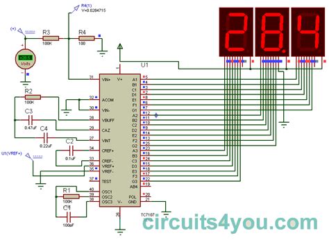 Icl7107 Voltmeter Circuit Diagram