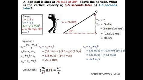 Example of finding vf (final velocity) in the y-direction. - YouTube