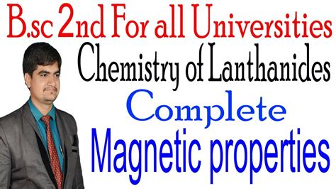 Bsc 2nd inorganic chemistry of lanthanides magnetic properties general ...