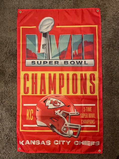 Kansas City Chiefs LVII Super Bowl Championship Flag Banner - Etsy