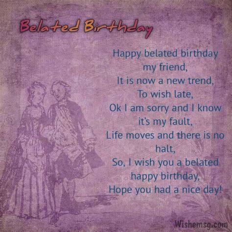 200+ Best Belated Birthday Poems and Greetings - Wishemsg.Com