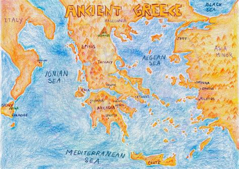 Giant Ancient Greece Map Printable English and TO FILL Version educational Purpous - Etsy