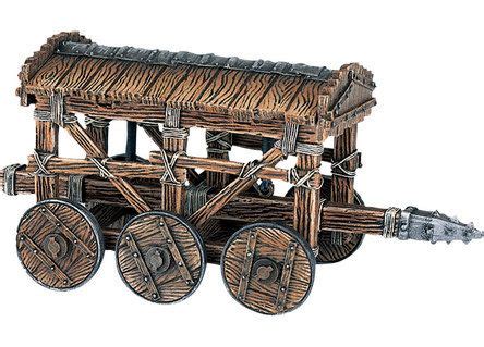 Medieval Wooden Cart with Wheels