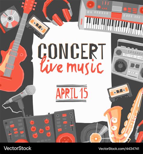 Music concert poster Royalty Free Vector Image