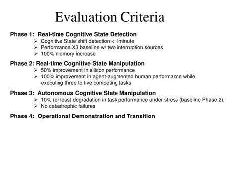 Evaluation Criteria