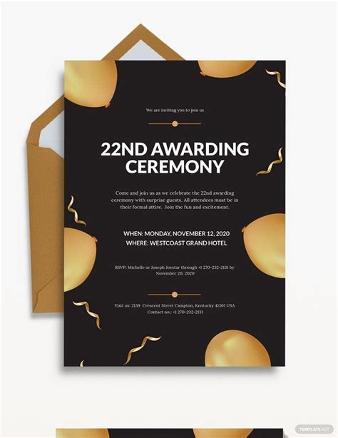 FREE Award Ceremony Invitation Templates & Examples - Edit Online ...