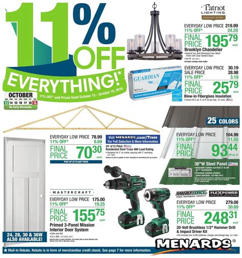 Menards Weekly Ads & Special Buys from October 13