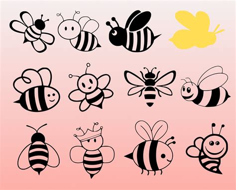 Bees SVG BundleBee Cut Files dxf png eps svg bee | Etsy