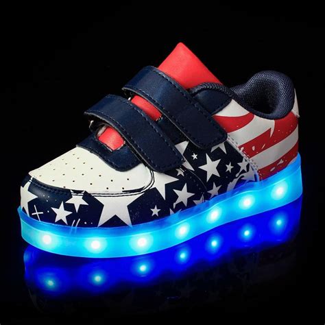 Buy Kids Sneakers Fashion Luminous Lighted Colorful LED Lights Children ...