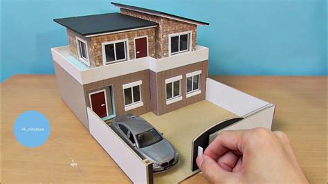 Cardboard House Model Making | DIY Mini House design - YouTube