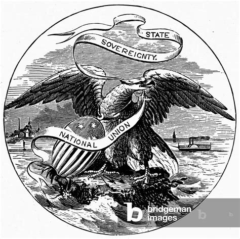 Image of STATE SEAL: ILLINOIS Wood engraving, 19th century.