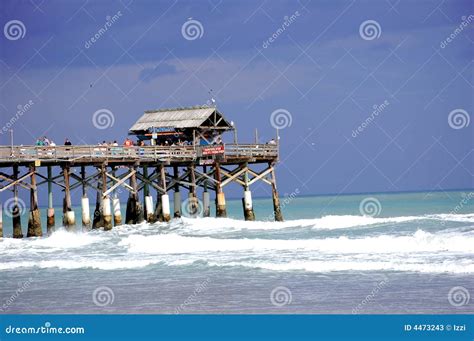 Cocoa Beach Pier stock image. Image of beach, cocoa, fisherman - 4473243