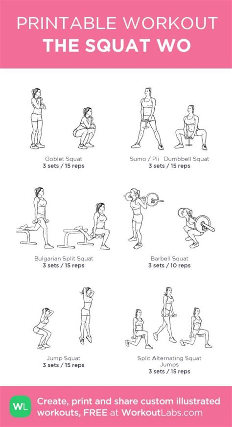 THE SQUAT WO: my visual workout created at WorkoutLabs.com | Squat ...