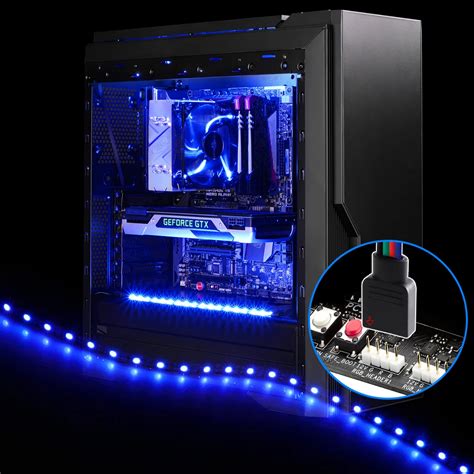 12V RGB 4pin PC Motherboard LED Strip Light 5050 RGB For PC Computer ...