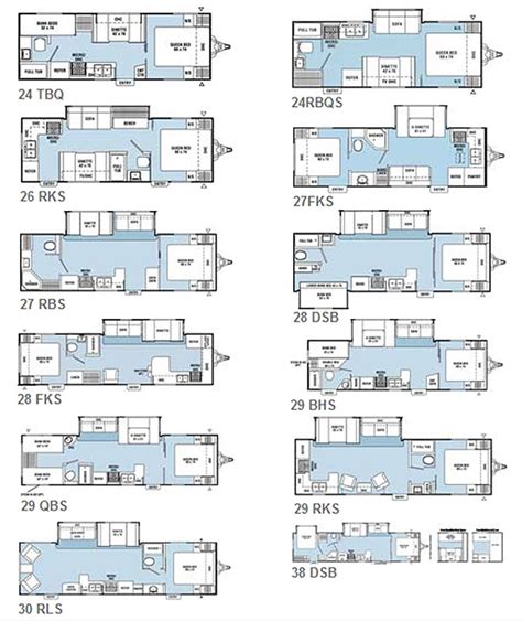 Coachmen Spirit of America travel trailer floorplans