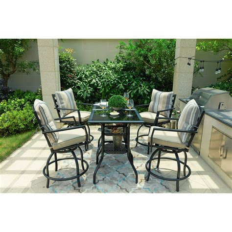 Every Season Steel 6 Piece Swivel Bar Height Patio Dining Set - Walmart ...