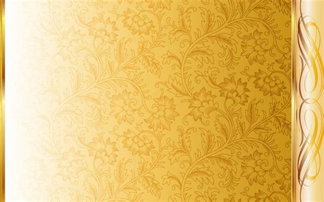 Flower Pattern Ornament Gold Desktop Wallpaper