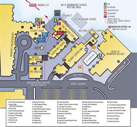 Map Of Park City Utah Ski Resort Clinic