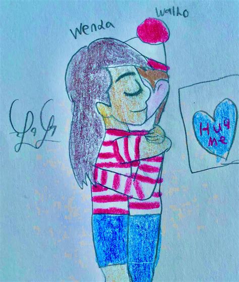 Wenda hugging Waldo by LugiaLover249 on DeviantArt