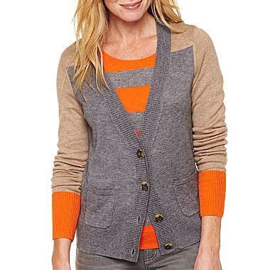 jcp™ Button-Down Cardigan - jcpenney {bought this cardi recently, love the color combo ...