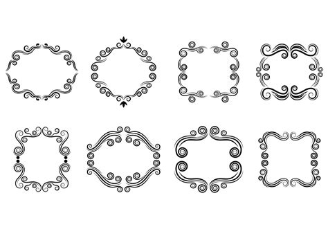 Set Of Scrollwork Cartouche Vector - Download Free Vector Art, Stock Graphics & Images